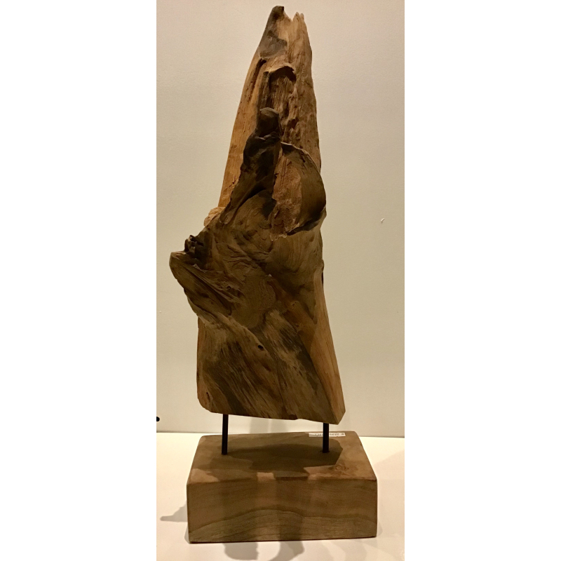 Houtskulptuur teakhout 40x95x15cm