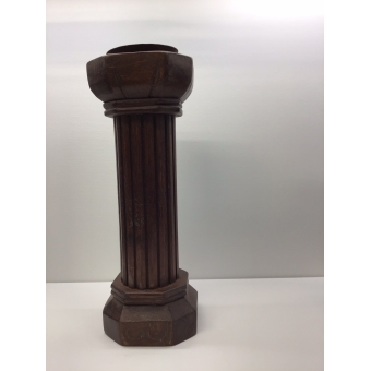 kaarsenhouder donker hout 16x42