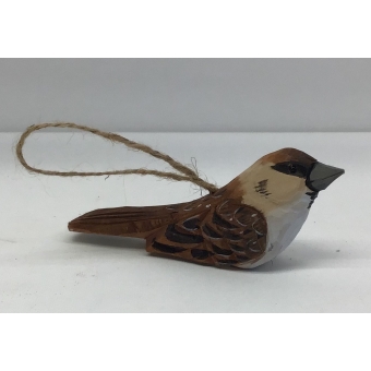 Vogel hout 12x5x2cm