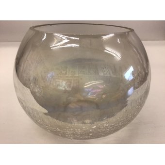 Vaas krakelee paarlemoer 14x12cm